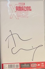 Amazing X-Men ALAN CUMMING SIGNED Blank Sketch Comic Book