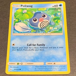 2019 Poliwag 37/214 Common Pokemon Card - NM Unbroken Bonds Set 2019 Poliwag 37/214 Common Pokemon Card - NM Unbroken Bonds Set