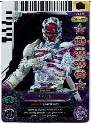 POWER RANGERS RISE OF HEROES SUPER RARE HOLOFOIL KARTE 1-052 DEKER ex
