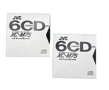 Lot of 2 JVC XC-M75 6 CD Compact Disc Cartridge Magazines With Sleeves For 5" CD