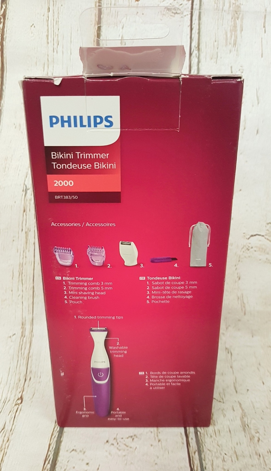 PHILIPS 2000 Series Bikini Trimmer, BRT383/50 - PURPLE