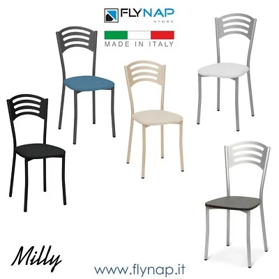 SEDIA SEDIE BAR CASA RISTORANTE CUCINA BISTROT CONTRACT MILLY COLORI VARI