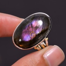 Purple Labradorite Ring 925 Sterling Silver Statement Ring Jewelry Gift for Her