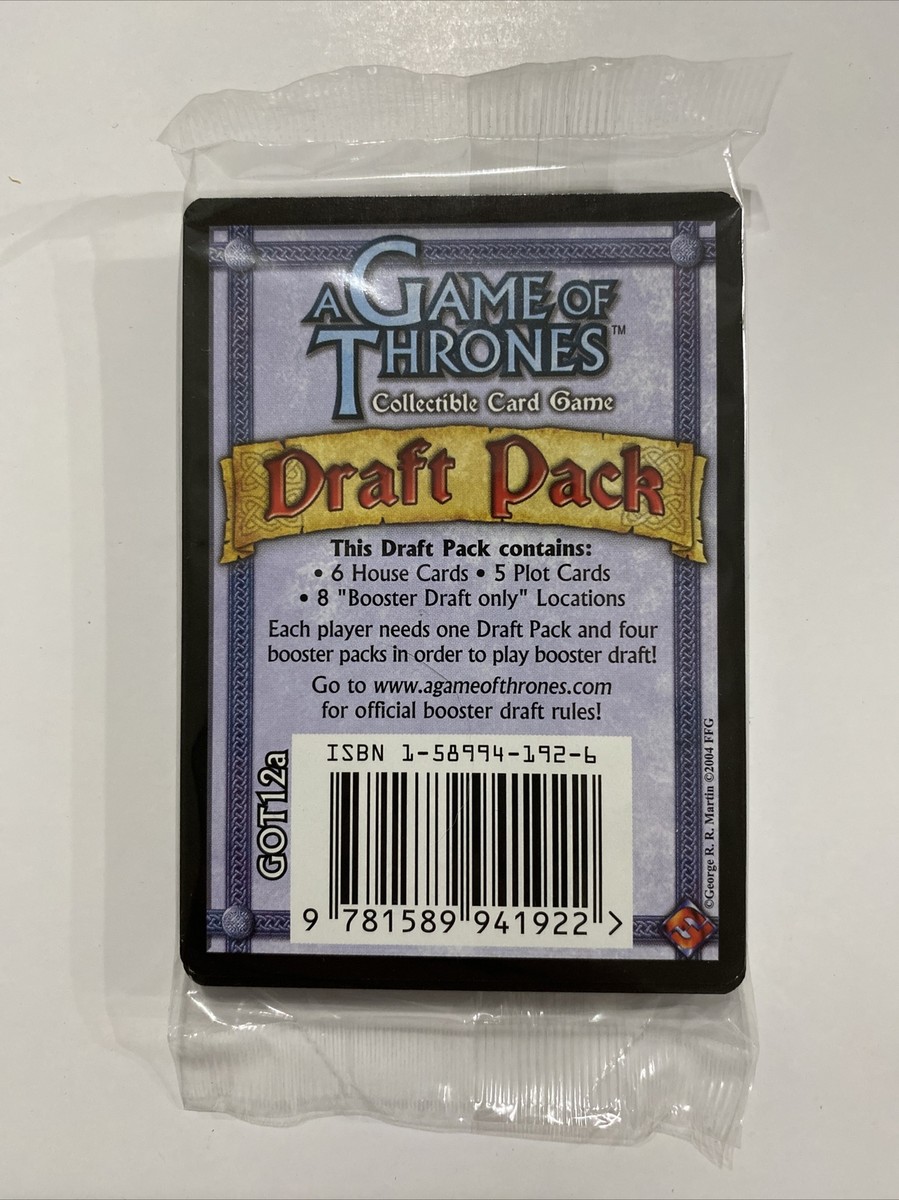 A Game of Thrones CCG Booster Draft Packs TCG AGOT Fantasy Flight Games New!