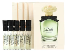 D&G DOLCE & GABBANA DOLCE EDP 1.5ml .05oz x 5 PERFUME SPRAY SAMPLE VIALS