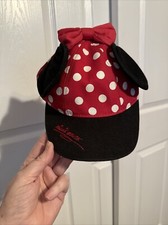 Walt Disney World Parks Kids Minnie Mouse Ears Bow Cap Hat Adjustable Polka Dots