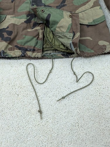 Military Jacket Mens Small Short Camouflage M65 Army Canvas Field Coat Quilted - Picture 2 of 20