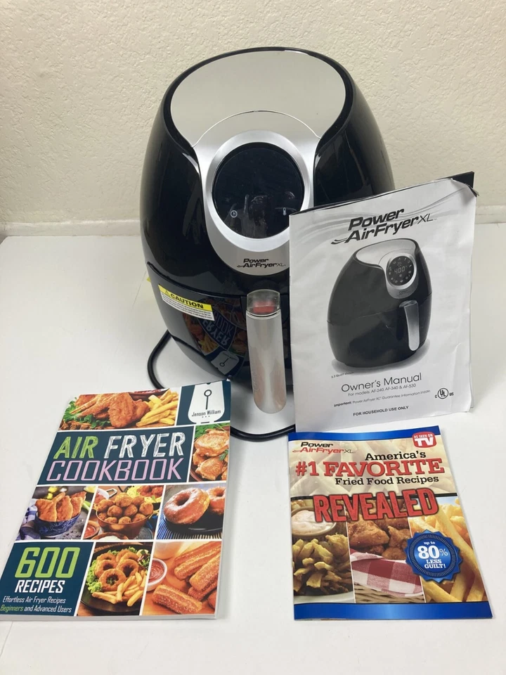 Power AirFryer XL Fortex -5.3 Qt Black with Recipe Books - Image 4 of 4