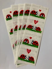 Mrs. Grossman’s Lot Of 5 Strips LADY BUGS Scrapbook Stickers
