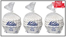 3 X Kalita: Wave Series Wave Filter 185 2-4 Persons White. 300 Pieces Japan