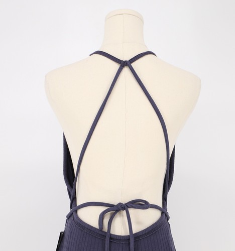 NWT FREE PEOPLE MOVEMENT Halter Neck Keyhole Front Viscose Purple Jumpsuit Sz M - Picture 5 of 10