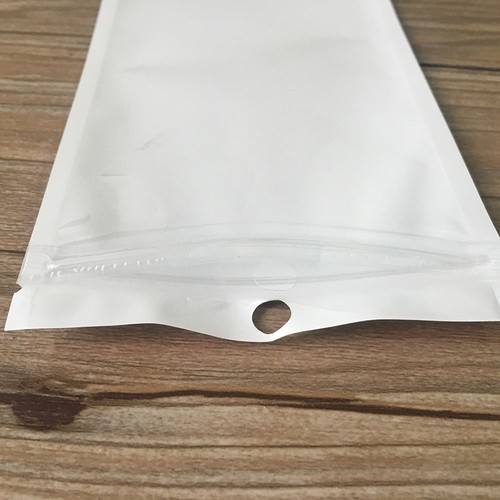 Clear/White Reclosable Hang Hole Pouch Packing Plastic Seal Bags Various Size - Picture 4 of 16