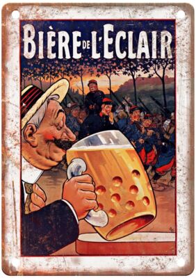 OGÉ, Eugène Bière de l'Eclair, 1900 Liquor Poster Retro Look Sign E1168
