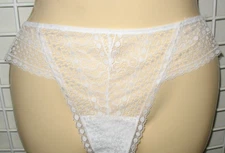 PRIMARK - NEW - XL  14/16 - SHEER NYLON STRETCH LACE THONG PANTY
