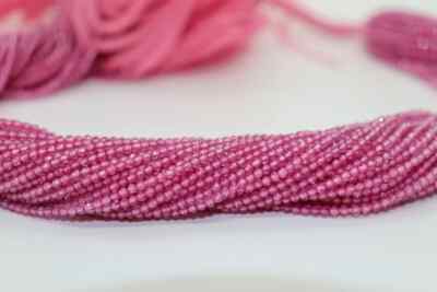 2 mm 3 mm Handgefertigt Natürlicher Rosa Rubin Facettiert Runde Form Edelstei...