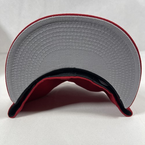 New Era 59Fifty TAMPA SMOKERS SCARLET 7 1/4" FITTED HAT MiLB GREY UV Barely Worn - Picture 5 of 5