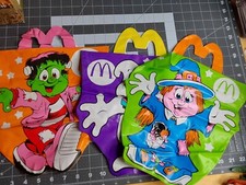 Mcdonalds 1990 Vinyl Monster Frankenstein Ghost Witch Trick or Treat Bags