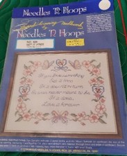 Vintage Needles N Hoops Set It Free Embroidery Kit 326 NEW 12"x14" Cross Stitch
