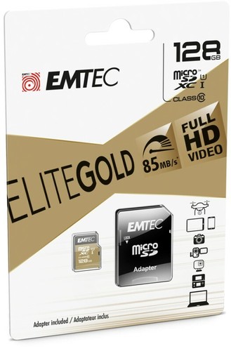 Emtec - microSDXC 128GB USH-I U1 Elite Gold with adapter - Picture 2 of 2