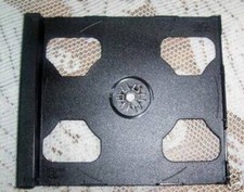 100 New Top Quality Black Hinged Double CD Smart Trays 1064AI-1 FREE SHIPPING