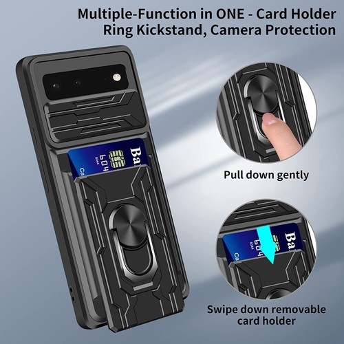 VUNAKE for Google Pixel 6 Case with Card Holder - Zdjęcie 5 z 7
