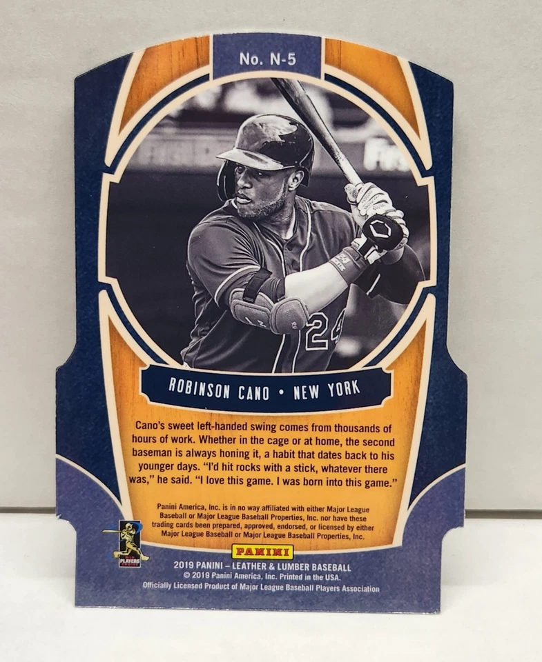 ROBINSON CANO 2019 Leather & Lumber Naturals HOLO DIE CUT ~ #'d /25 ~ MARINERS - Image 2 of 2