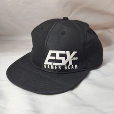 ESX 360 Gamer Gear Adjustable Snapback Hat Cap Black RARE mint shape