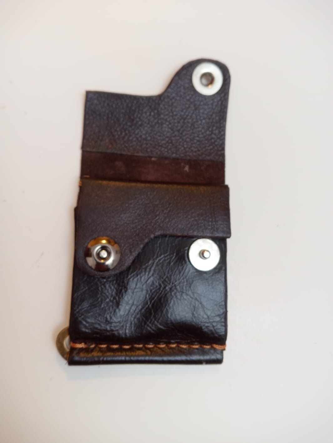 Mini slim wallet 3x4 inch (8x10cm), CUSTOM ORDER, real leather, hand made wallet