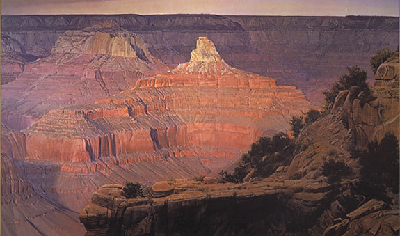 EDGE OF WINTER GRAND CANYON - WILSON HURLEY - SIGNED