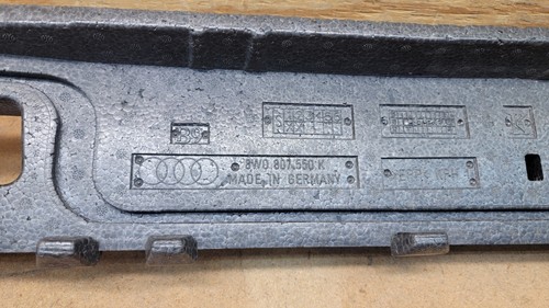 2017 2018 2019 AUDI A4 Allroad Front Bumper Impact Foam Absorber 8W0807550K OEM - Picture 15 of 16