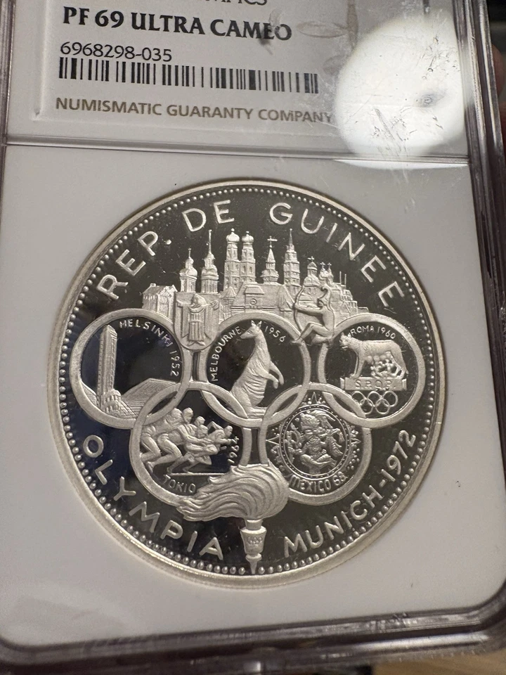 1970 Munich Olympics S500F, 500 francs silver Coin, NGC graded PF69 ultra cameo  - Image 2 of 4