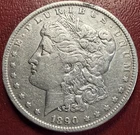 1890-O Morgan Silver Dollar. Free Shipping