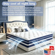 12"14" Hybrid Mattress Gel Memory Foam Pocket Spring Queen King Bed In a Box