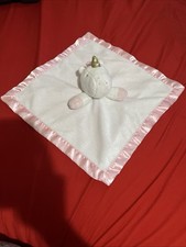 Cloud Island White Pink Glitter Unicorn Baby Security Blanket Lovey