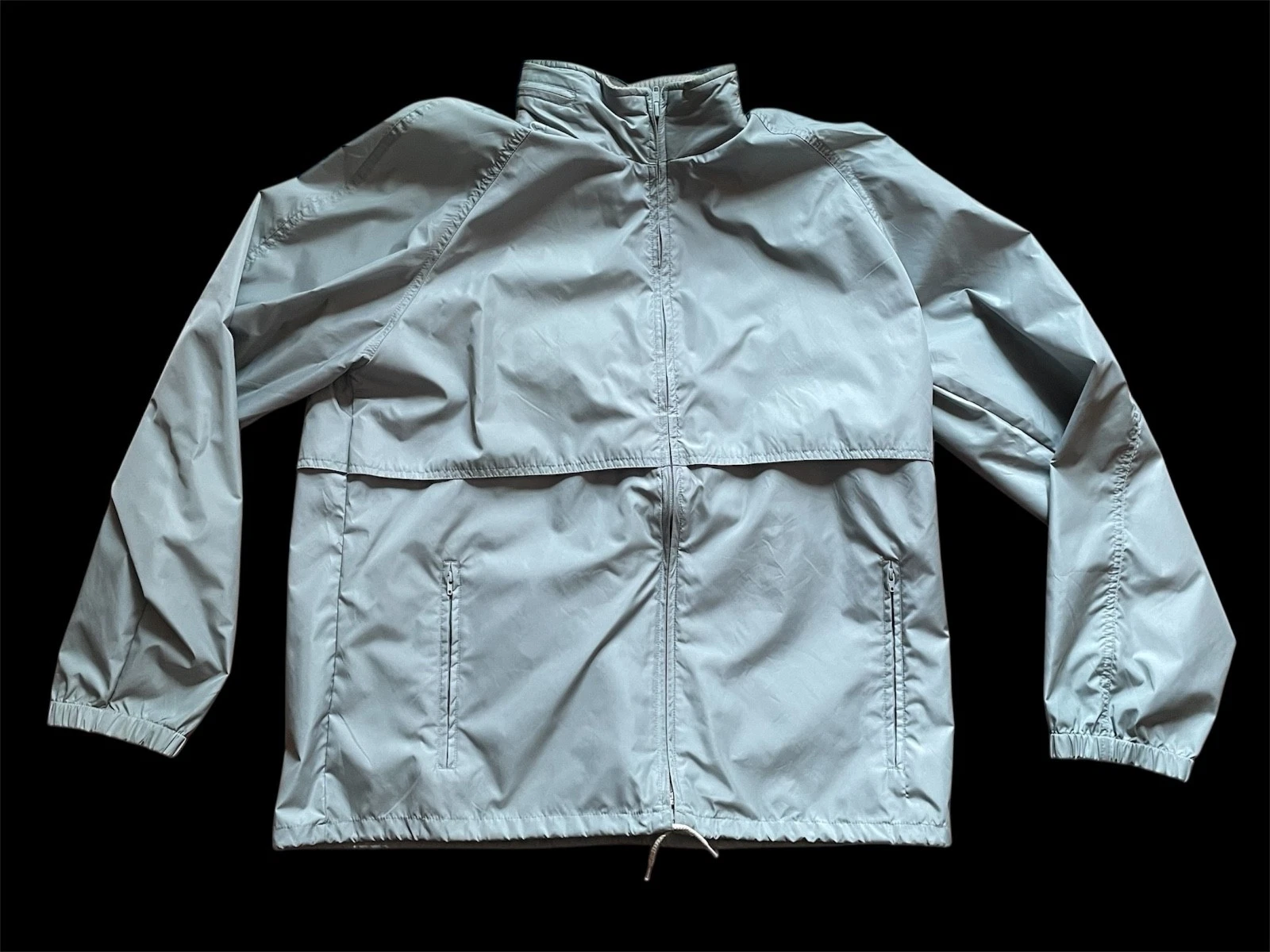 Vintage Woolrich Jacket Mens Large Gray Long Sleeve Full Zip Windbreaker Vented