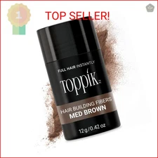 Toppik Hair Building Fibers, Medium Brown, 12g Fill In Fine or Thinning Hair, In