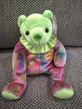 Ty Beanie Baby AUGUST the Birthday Bear 7.5" MWMTs Plush Stuffed Animal Toy