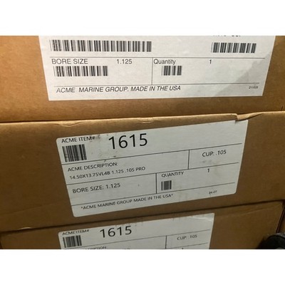 NEW Acme Marine 1615 Prop 14.50 x 13.75 VL4B 1.125 Bore .105 Cup 4 Blade Nibral