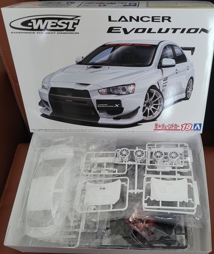 Mitsubushi Lancer Evo C-West CZ4A '07 Aoshima 1:24 plastic model kit 05897 - Picture 2 of 4