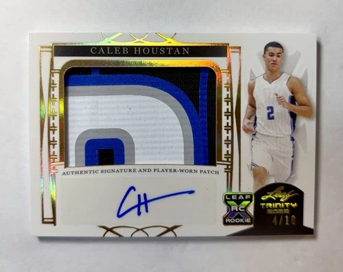 2022-23 Leaf Trinity Caleb Houstan Rookie Patch Auto 4 Color Patch RPA /10