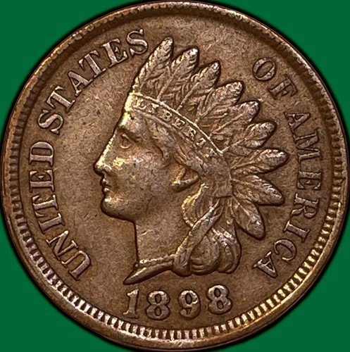 1898 Indian Head Cent Extremely Fine XF Coin #36083