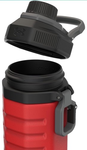 Under Armour UA OffGrid Vacuum Insulated Stainless Steel Water Bottle 32oz Red - Picture 4 of 7