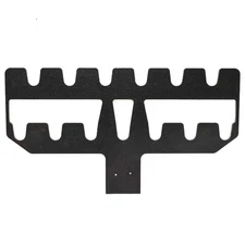 Boat Rod Holder Panel | 12 Slot 19 3/4 x 10 3/4 Inch Starboard Black