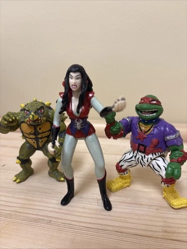 Vintage Teenage Mutant Ninja Turtles Action Figures Tokka, Raphael, Vam Mi