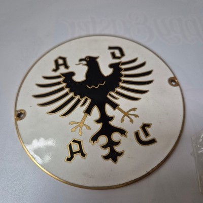 German Automobile Club enamel Badge German ADAC - Fritz Reu & Co Heubach/Würte