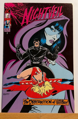 Nightveil #7 AC Comics 1987  The Destruction of Victory!  Rick Levins Cover