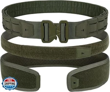 CrogaGear Tactical Battle Men's EDC Duty Belt with Inner and Anti-slip Belt (