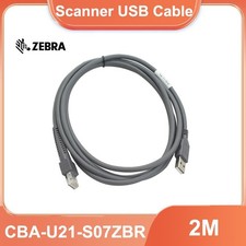 1x Zebra Symbol Motorola CBA-U21-S07ZBR Barcode Scanner USB Cable 7ft Shield