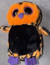 Ty Beanie Boos 6-inch Haunt the Halloween Owl Plush Orange Black Stuffed Animal