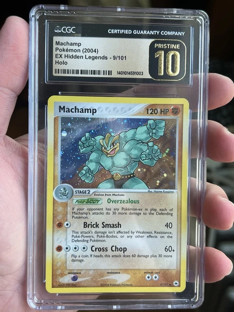 2004 Pokemon EX Hidden Legends Machamp Holo 9/101 Rare CGC 10 PRISTINE POP 5